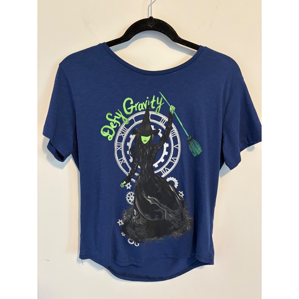 Wicked The Musical Defy Gravity Elphaba Navy Blue Graphic T-Shirt XL Broadway